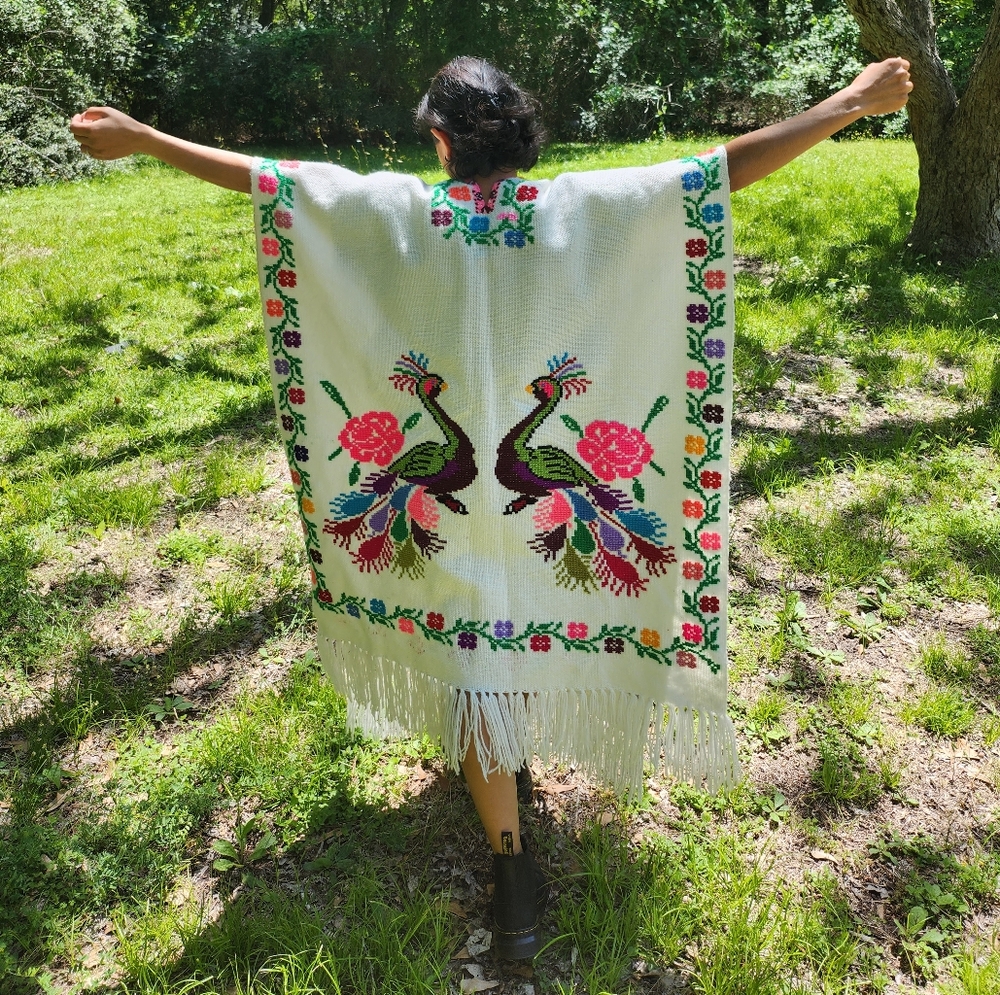 Hand made mexican gaban-poncho-coat